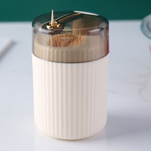 Automatic Toothpick Dispenser Tooth Pick Holder Press Toothpick Storage Box Organizer Household Table Toothpick Holder  Kitchen Accessories