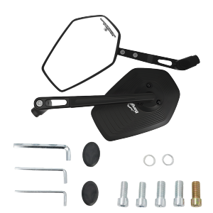 Universal Motorcycle Mirror Wide Angle Anti-Crash HD Side Mirror Compatible with Honda and Yamaha.