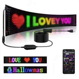 JUTBONG Flexible LED Matrix Pixel Panel Addressable USB 5V Scrolling Message Board Versatile Waterproof Programmable LED Screen