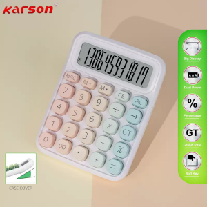 Karson Calcularor Cute Calculator 12-bit Widescreen Display Dual Power School Accounting Office Supplies KS-9947