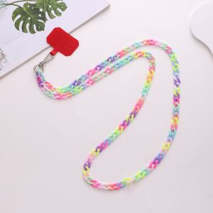 MAOMEI Có miếng vá Đeo Chéo 120cm Acrylic Điện thoại di động Khóa kim loại Dây đeo cổ Dây treo Dây đeo điện thoại vòng cổ Dây đeo điện thoại di động Dây đeo điện thoại thông minh Dây đeo điện thoại đeo chéo