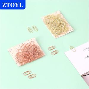 [COD]🔥🔥🔥ZTOYL 50pcs /bag the mini heart gold rose gold Color Clip Bookmark Metal paper Clips