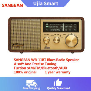 SANGEAN WR-11BT blues AM/FM/Aux-in/Bluetooth Bruce Audio Easy-Pairing Wooden Cabinet Radio With Bass Compensation portable players radio