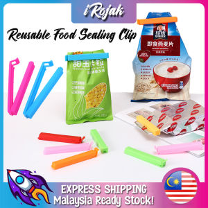 [iRojak] 10pcs Storage Food Bag Clips Reusable Sealer Clamp Kitchen Food Sealing Clips 零食密封夹 Penyepit Plastik - KW114