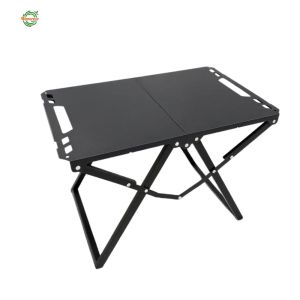 Foldable Camping Table Tripod Base Dining Table with Storage Net and Bag Picnic Desk Ideal for Outdoor Activities [Winnereco World]