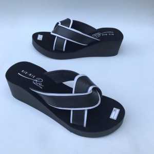 Sandal wedges wanita slop silang kekinian terbaru