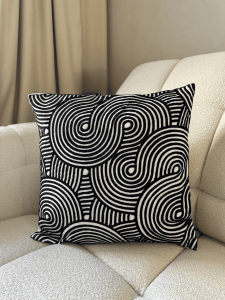 SG Embroidered Cushion Cover 45x45cm Square Cushion Cover 45x45cm Throw Cushion Cover Cushion Cover Zipper Embroidered Cushion Cover