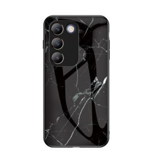 Vivo Y100 5G 2024 VivoY100 Y 100 Phone Casing Back Cover Soft TPU Edge Painted Tempered Glass Anti Scratch Shockproof Bumper phone case