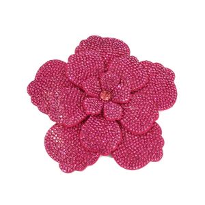 XIAHU Sparkling Rhinestone Flower Patches DIY Craft Sewing Supplies Three-dimensional Camellia Flower Brooch Fabrics Versatile Embellishment Jewelry Accessories Dress Decoration