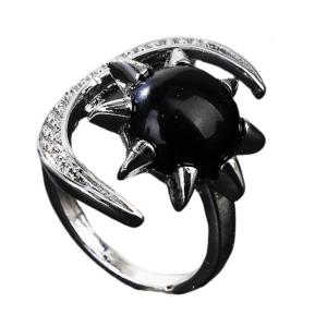 Elegant Moon and Star Ring Smooth Comfort Band Handmade Finger Stylish Daily Wear Accessories