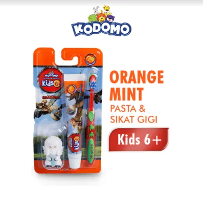 KODOMO Sikat Gigi 2 IN 1 Pro Kids Dragon - Random Color & Motif