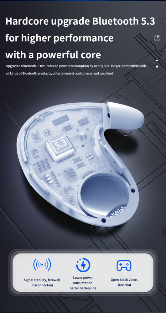 Bluetooth-Kopfhörer, kabellose In-Ear-Kopfhörer, ultradünne Mini-Ohrhörer zum Schlafen, HiFi-Klang, Geräuschunterdrückung_voghion.com