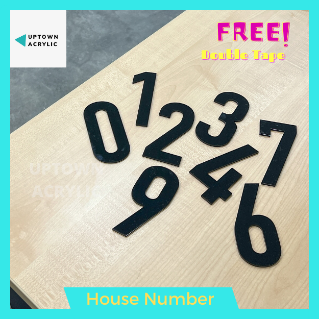 3D Acrylic House Number Plate / Nombor Plat Rumah Akrilik / Acrylic 3D Acrylic House Number Plate / Nombor Plat Rumah Akrilik / Acrylic