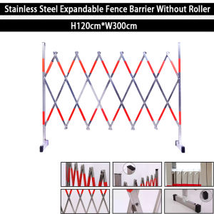 Expandable Barrier Stainless Steel Type Without Roller Safety Fence Barrier with wheel3M 6M Telescopic Stroller Fence 伸缩围栏