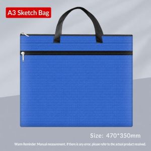SPDD Oxford Cloth A3 Document Bag A3 Large Capacity Zipper File Bag Durable with Handle Sketch Drawing Storage Bag