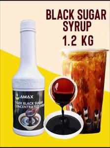 AMAX Tiger Black Sugar Concentrated Syrup 1.2kg Brown Sugar Syrup For Milk tea Shakes and Coffee