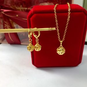 Bộ dây chuyền và bông tai Quả Cầu Hoa V148 T148 Dành Cho Nữ Bộ trang sức nữ
