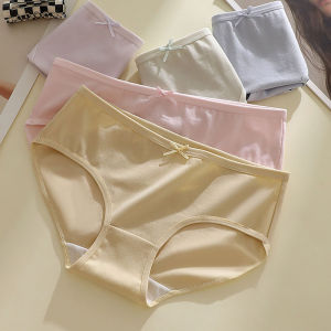 5-Piece/Set Pure Cotton M-XXL Panties for Teen Girls – Mid Waist Breathable Solid Color Daily Wear