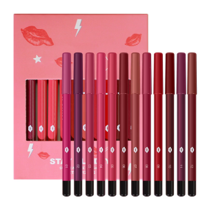 Matte Lip Liner Set 12 Assorted Colors Highs Pigmented Natural Lip Makeup Soft Pencils Longwear Smooth Lip Liner Pencils