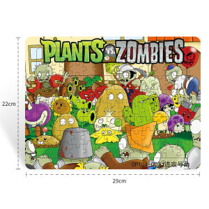 Childrens educational puzzle toys Plants vs Zombies 4mm thickened environmentally friendly soy ink pattern 104-piece bottom puzzle birthday gift