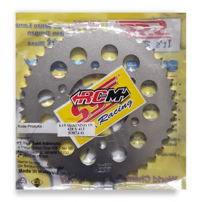 GIR GER GEAR BELAKANG BLK BLKNG NINJA 150 R RR 2T 2 T 2TAK 2 TAK 428X38T 428X39T 428X40T 428X41T 428X42T 428 X 38T 39T 40T 41T 42T 43T 38 39 40 41 42 43 T W155 ORI ORIGINAL SSS ASLI