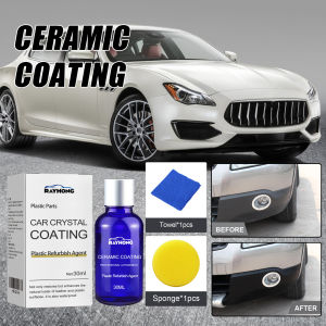 Car Universal Plastic Refurbisher Car Gloss Crystal Plating Liquid Auto Plastic Coating Scratch Repair Nano Coating Agent Removes Stains Car Interior Dashboard Cleaner