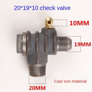 AumoPro 1PC Check Valve 20*19*10mm One Way Male-Threaded Replacement Air Compressors Small Pump Oil-free Machine Piston Inline Machine Accessories Air Compressor Check Valve Oil-free Silent Pump Parts