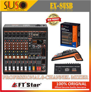 SUSO - FT Star New EX-8USB 8 Channel Mixer with USB Input and BT Function DSP effects