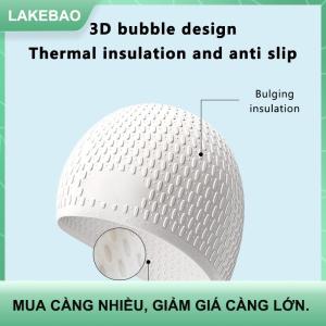 【LAKEBAO】 Silicone nước thả bơi cap người lớn mở rộng bong bóng bơi cap siêu đàn hồi không thấm nước bảo vệ tai