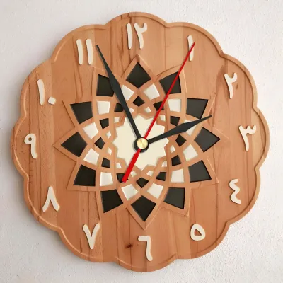 Jam Dinding Kayu 3d Hiasan Dinding Islami Aesthetic