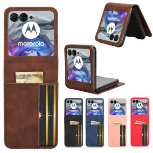 Luxury Flip Leather Wallet Case For Motorola Razr 70 Ultra Moto Razr+ 2026 Protective Cover Card Slots Kickstand Coque Fundas