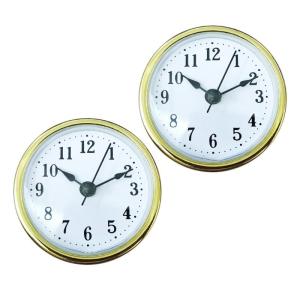 2Pcs Quartzs Clock Insert 65MM Roman/Arabic Numerals Clear Lens Gold Silver Trim Ideal for DIY Clock Repair Projects