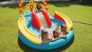 LODER INTEX Splash Water Park Kids Inflatable Play Center Water Slide Pool Family Outdoor Water Play