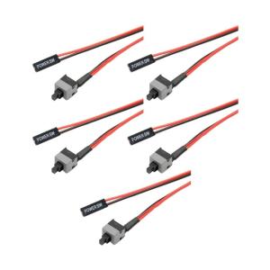 PC Power Switcher Cable 19.69in 2Pin Connectors ATXs Motherboards OnOff Reset Button Wire Repair Damaged Pc Power Cord