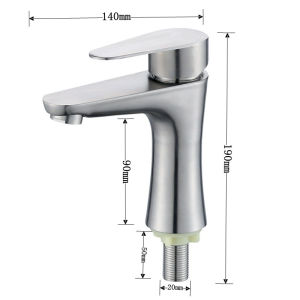 Emika Choice Stainless Steel Faucet Silver for Wash And Gargle Bathroom Cabinet Toilet Balcony Basin