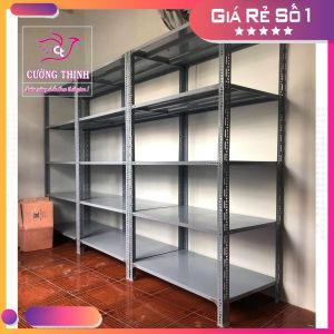 Kệ sắt V lỗ đa năng 5 tầng dài 120cm x rộng 30cmx cao 2m. Kệ Lắp Ghép Đa Năng kệ trưng bày sản phẩm kệ gia đình....