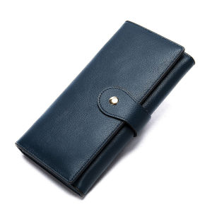 Royal Bagger Long Wallets Purses For Women Genuine Cow Leather Fashion Clutch Bag Ladies Wallets RFID Block Phone Pocket Purse Korea Style