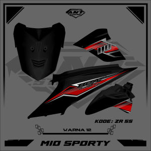 Stiker Striping Motor Beat Karbu 2008-2012 - Stiker Striping Bahan Transparan Semifull Racing kode ZR 55