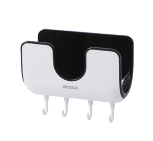 [HCM](kèm 4 móc ) Kệ đựng nắp Ecoco  chống nước có 4 móc cao cấp Giá Đựng Cốc Bàn Chai Kem Đánh Răng Ecoco - Kệ đựng nắp - Khay đựng dụng cụ nhà bếp g - gia đung năp  - đồ dùng nhà bếp - nhà bếp