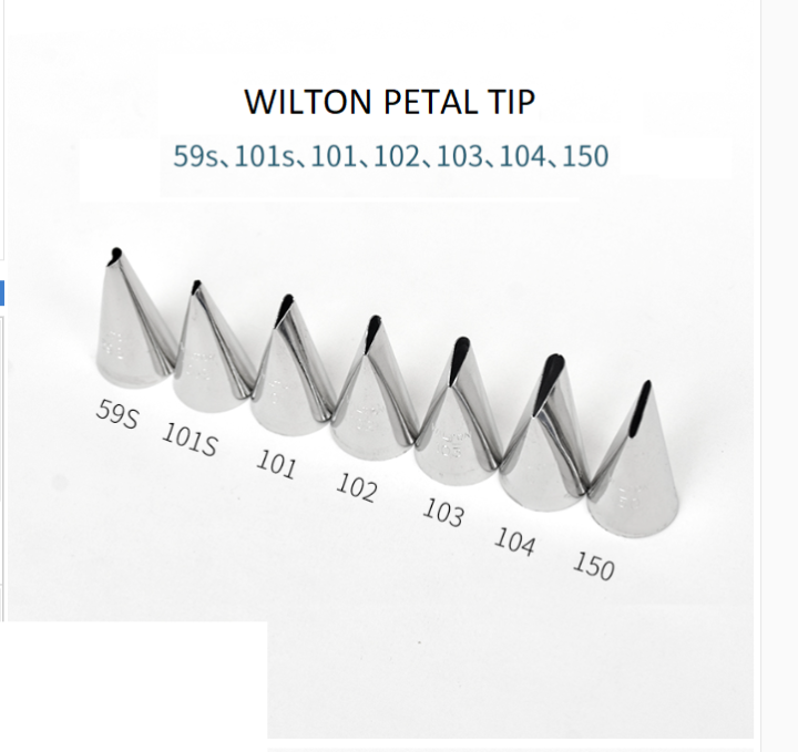 Wilton petal Tip 101 102 ORIGINAL USA Wilton Piping Tips Economy - Main Image