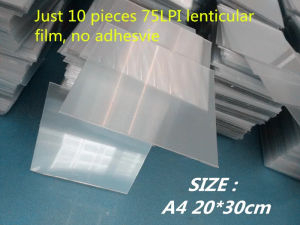 แผ่นฟิล์มเลนติคูลาร์เปล่าขนาด A3 100Lpi&75Lpi&50Lpi สำหรับทำภาพ 3D จำนวน 10 แผ่น