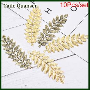Caile 10ชิ้น/เซ็ต VINTAGE Leaf Filigree wraps ตัวเชื่อมต่อโลหะ DIY CRAFT Jewelry making
