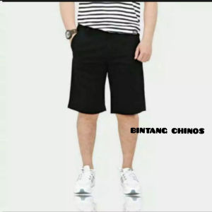 Celana Pendek Chino / Celana Pendek Pria Bahan Melar / Celana Pendek Distro Jumbo Pria Dewasa