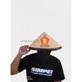 Caping petani motif desain logo custom | topi caping lukis gambar logo Gerindra. 