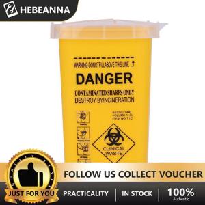 hebeanna 1L Plastic Sharp Container Waste Box Biohazard Tattoo Waste Needle Accessories