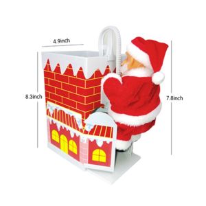  Electric Santa Claus Climbing Toy Music Plush Hanging Parachute Christmas Tree Decoration Kid Gift