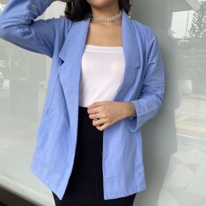 NANCY BLAZER LINEN WANITA / KEMEJA BLAZER WANITA / LOONA CASUAL OUTER WANITA