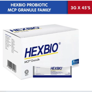 Buy 3 free 1【MY Ready stock】100% Original HEXBIO Probiotic Granules Supports Digestive Health 45 Sachets Vegetarian-Friendly