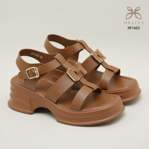 HELIVA PAMELA Sandal Wanita Tali Gladiator Sol Platform Hak 6cm HV1663