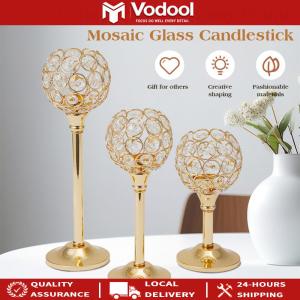 Set of 3 Tealight Candlestick Holders Crystal Candlestick Holders for Wedding Party Christmas Table Decoration